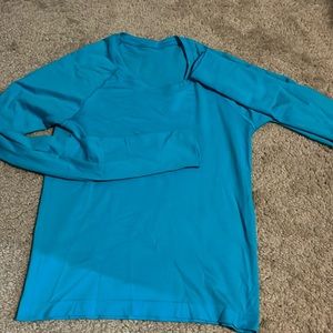 Electric Turquoise Long Sleeve Swifly Lululemon